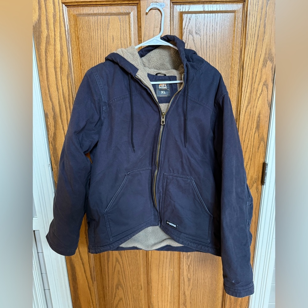 Berne Women’s Sherpa Lined Navy Hooded Work Jacket